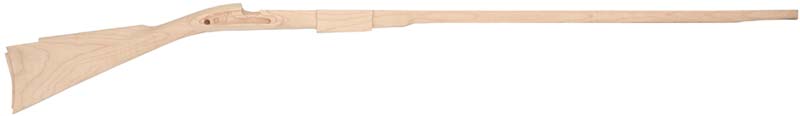 stock, Isaac Haines, fully shaped, pre-inlet,
"B" profile 38" swamped barrel, large Siler lock, fancy maple stock, Isaac Haines, fully shaped, pre-inlet,
"B" profile 38" swamped barrel, large Siler lock, fancy maple